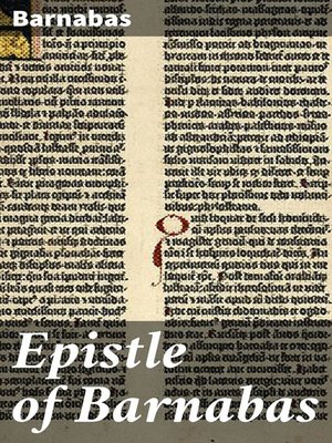 cover image of Epistle of Barnabas